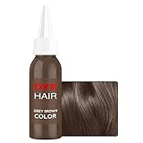 Rolempon Schwarzgraue Haarfärbecreme | Einfach, schnell, semi-permanente Haarfarbe mit voller Deckkraft - Lila/Weinrot/Schwarz/Grau/Weiß/Graubraun(30g)