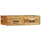 Somanki TV-Wandschrank 80x30x19 cm Massivholz Akazie, Tv Board, Tv Lowboard, Tv Tisch, Fernsehschrank, Fernsehtisch, Kommode, Sideboard Wohnzimmer, Tv Sideboard - 4017463