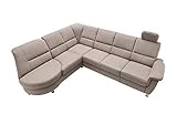 lifestyle4living Ecksofa mit Relaxfunktion in Grau, 4-Sitzer Relaxsofa, USB, Microfaser-Stoff/Federkern-Polsterung | Gemütliche Relax-Couch in modernem Design