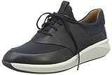 Clarks Damen Un Rio Lace Sneaker, Navy Leather/Textile Combi,39 EU