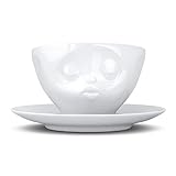 FiftyEight T014201 Kaffee-Tasse küssend Hartporzellan 200 ml, weiß