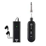 Btuty Wireless In Ear Monitorsystem UHF 90° Drehung Sender Empfänger Set Automatische Kopplung mit Monitor Ohrhörer Plug and Play Niedrige Latenz für Studio Band Probe L