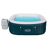 Bestway LAY-Z-SPA Ibiza AirJet™ Whirlpool, 180 x 180 x 66 cm, 4-6 Personen, eckig, Petrolb