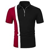 T-Shirt Hemden Tops Männer Regular Fit Hemd Adrette Kleidung Hemden Arbeit Outdoor Sport Golf Tennis (XXL,6Schwarz)