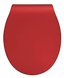 Eisl WC Sitz Slim Red & White Duroplast, Absenkautomatik und Schnellverschluss, ED62RW