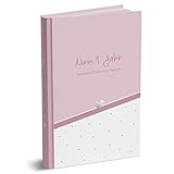 mintkind® Babyalbum'Mein erstes Jahr' rosa ein Fotoalbum zum Selbstgestalten I Geschenke zur Geburt I Babygeschenk Babytagebuch für Mädchen Erinnerungsbuch