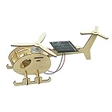 Aouln 3D-Modell-Flugzeug-Kits, Holzpuzzle, solarbetriebenes Flugzeug-Modellbausatz, mechanisches Bastelset, Lernspielzeug für Kinder und Erwachsene