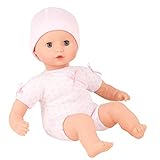 Götz 1320590 Muffin to Dress Mädchen Puppe - 33 cm große Babypuppe mit blauen Schlafaugen, ohne Haare mit Mütze - Weichkörper-Puppe ab 18 Monaten
