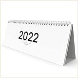 UNITURE® - Tischkalender 2022 quer I Wochenkalender zum Aufstellen I Schreibtisch Jahreskalender 2022 im Querformat I Stehkalender für jede Woche