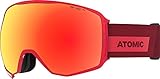 Atomic, All Mountain-Skibrille, Unisex, Für wolkiges bis sonniges Wetter, Large Fit, HD-Technologie, Count 360° HD, Rot/Rot HD, AN5106018