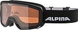 ALPINA Unisex - Erwachsene, SCARABEO S QH Skibrille, black, One size