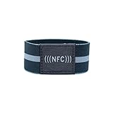 NFC Armband Stoff, flexibel, NTAG216, 924 Byte, grau, Größe M