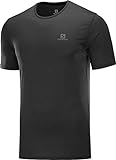 Salomon Agile Herren Training T-Shirt Laufen Wandern, Schwarz, XL