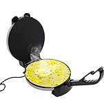 220V 1800W Roti Maker Tortilla Presse | Maismehl Presse, Teigpresse, Druckpresse | Antihaftbeschichtung | Temperaturregelung, Doppelseitige Heizung für Tortillas, T