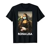 Mona Lisa mit Maske Lustige Parodie Malerei - Quarantäne Kurzarm T-Shirt