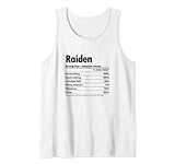 RAIDEN Nutrition Facts | Funny Name Definition - Graphic Tank Top