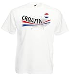 Croatia/Kroatien Herren T-Shirt Vintage Trikot-XXL