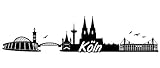 Samunshi® Köln Skyline Wandtattoo Sticker Aufkleber Wandaufkleber City Gedruckt Köln 120x29cm schwarz