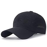 Sommer Outdoor Sonnenhüte Schnelltrocknend Damen Herren Golf Angeln Cap Einstellbare Unisex Baseball Caps -Black mesh-One Size