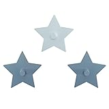 roba Wandhaken 'Little Stars' mit Sterne Motiv, Wand Garderobe & Deko fürs Baby- & Kinderzimmer