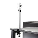 Walimex pro Tischstativ Table Top für Mini Kamera 35-65cm Lichtstativ mit 1/4' Kugelkopf I Klemmstativ C-Tisch Klemme für Home-Office, Ringlicht, Kamera, Handy, Streaming, Video Aufnahmen