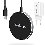 yootech Wireless Charger Magnetic, Kabelloses Ladegerät mit USB-C 20W PD-Adapter, 5ft Kabel Schnelles kabelloses Ladepad für iPhone 12/12 Pro/12 Mini/12 Pro Max, AirPods Pro