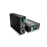 GVS 2-Draht Ethernet POE-Konverter, Injector, Ersatz für fehlendes LAN-Kabel, Daten und Strom Werden über 2-Draht übertragen, bis 500m Distanz, Repeater