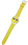 Eichmüller Leder Kinderuhr Gelb Sonnenbrille Emoji 3ATM Quartz Uhrwerk