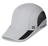 GADIEMKENSD Quick Dry Sport Hat Lightweight Breathable Outdoor Run Cap schirmmütze Herren Basecap Mütze Snapback Baseball Kappe Light Gray
