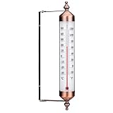 Gartenthermometer - Wetterfest, Fensterthermometer Analoger Temperaturanzeige30°C Und +50°C Fenster Außen Thermometer Haltearme Drehbar