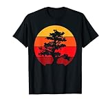 Bonsai-Baum Vintage japanische Flagge Zen Bonsai Geschenk Männer T-Shirt