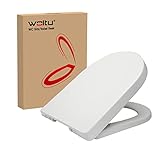 WOLTU Toilettendeckel WC Deckel Sitz Absenkautomatik, Kunststoff, Fast Fix/Schnellbefestigung, Softclose Scharnier, Antibakteriell D-F