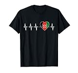 Afghanischer Herzschlag Ich liebe Afghanistan-Flagge Herz T-Shirt