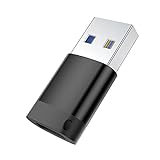 TINSOI USB C auf USB Stecker Adapter, Hi-Speed ​​USB Buchse (Typ-C) auf USB 3.0 Stecker (USB-A) Schnellladung und Datensynchronisierung OTG Adapter Stecker Kompatibel mit iPhone, Samsung und mehr
