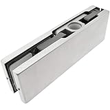 PrimeMatik LK081 Türschließer für Glastüren, Aluminium