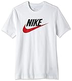 Nike Mens M NSW Tee ICON Futura T-Shirt, White/Black/(University red), 4XL