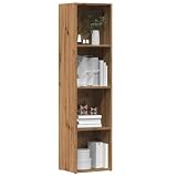 LAPOOH Bücherregal Artisan-Eiche 36x30x143 cm Holzwerkstoff, Bookshelf, Regalbrett, Book Shelf, Bücher Regal, Deko Regal Wohnzimmer, Standregal - 855777