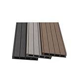Home Deluxe - WPC Terrassendiele - Musterstück - Hellgrau, Anthrazit, Dunkelb