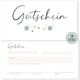 Things of Happiness Blanko Gutscheine zum Ausfüllen (50 Stück) | Set Gutscheinkarten | Geschenkgutschein für Nagelstudio, Friseur, Massage, Kosmetik, etc. (Punkte)