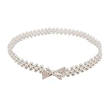 ClodeEU Geschenke für Frauen Mädchen, vielseitige Mode Perle Diamant Blume Taille Kette Kleid dekorative Strass Perle Gürtel Valentinstag Muttertag, g, Einheitsgröße