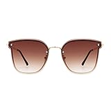 WWNN Groß für den Outdoor-Einkauf Mode Mann Frauen Runde polarisierte Gradient Farbbrille Sonnenbrille Studio 54 Outfit Herren (Brown, One Size)