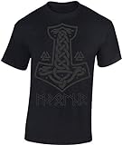 Wikinger Shirt Herren : Mjölnir - T-Shirt Wikinger Geschenke für Männer - Wikinger Kleidung (XXL)