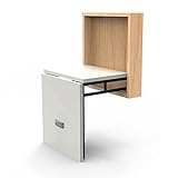 Folding chair Verdeckter Wandklappstuhl, Haushalts-Badmöbel, Badezimmer-Duschstuhl, Ultradünner Klapphocker Für Schuhe (Color : Solid Wood Shell)