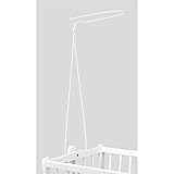 Baby Delux Himmelstange Himmelhalter weiß Metall für Wiege Stubenwagen H