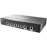 Cisco SG350-10MP 10-Port Gigabit PoE Managed Switch + 152 cm Ethernet-Kabel + Kabelbinder - SG350-10MP-K9-NA