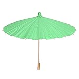 XATIHLIS Regenschirme Papierschirm Bunte chinesischen Stil Öl Papierschirm for Kinder Anstrich-Fertigkeit windundurchlässiges Regen Sun Regenschirm kompaktes Klappreisen (Color : Green, Size : 1)