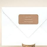 sendmoments Versandetiketten, Adressaufkleber Crafty, 81 Sticker rechteckig 50 x 25 mm, selbstklebend, personalisiert mit Namen und Adresse, Klebeetiketten für Postsendungen mit stilvollem Design