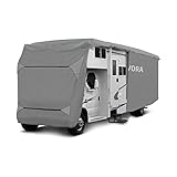 TRAVORA - Wohnmobil Schutzhülle - wetterfeste Wohnmobilabdeckungen - hochwertige Wohnmobil Abdeckplane - 660 x 235 x 275 cm große Wohnmobil Schutzhülle - sicherer Schutz gegen Staub und N