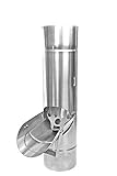 Regenrohrklappe mit Sieb Titanzink in den Größen 76, 80, 87 und 100 mm (100 mm)