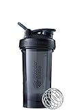 BlenderBottle Pro24 Tritan Trinkflasche mit BlenderBall, optimal geeignet als Eiweiß Shaker, Protein Shaker, Wasserflasche, BPA frei, skaliert bis 500 ml, Fassungsvermögen 710 ml, schwarz